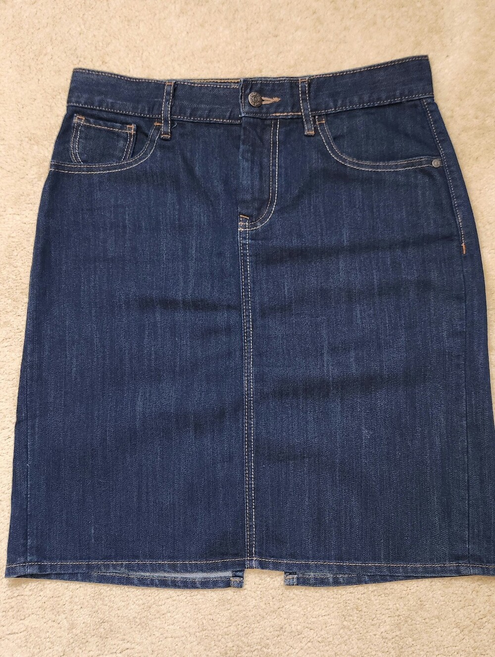 Old Navy Classic Dark Blue Denim Pencil Skirt